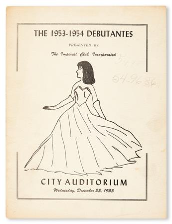 (SOCIETY.) BIRMINGHAM, ALABAMA. Debutantes, Coming Out 1950; 1953; 1955; and 1957 (4 booklets).